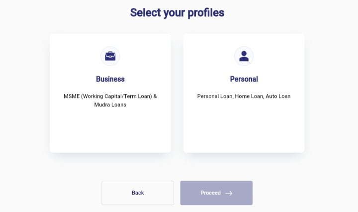 select your profiles business/personal