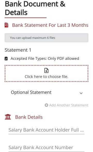 bank document & details 