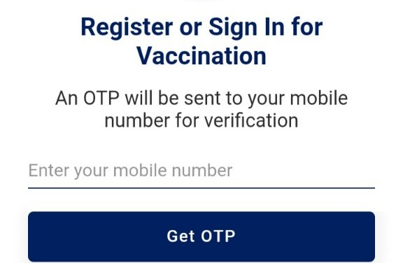 register or sign in for vaccination 