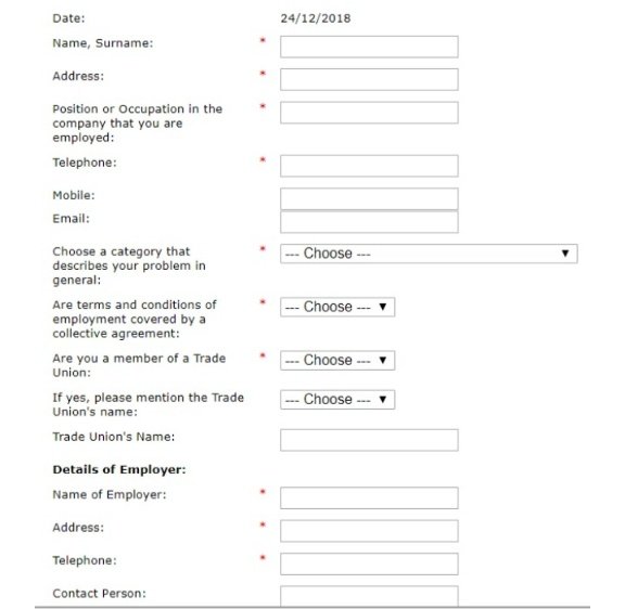 labour court application form
