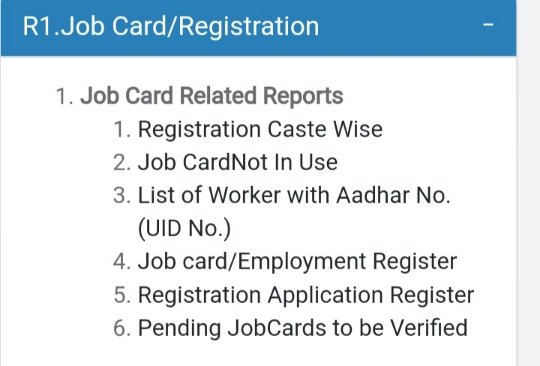 job card/employment register