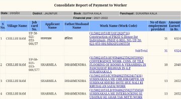 consolidate report of payment to worker