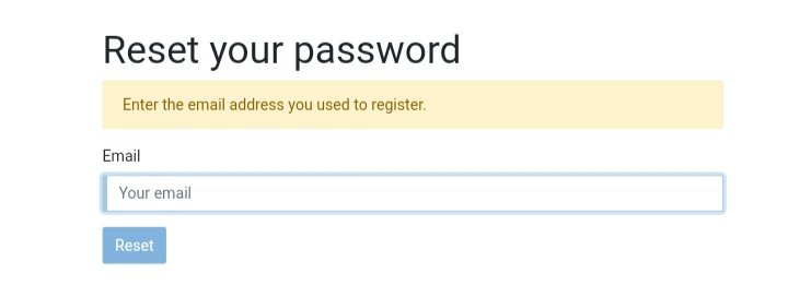 reset your password enter email, reset
