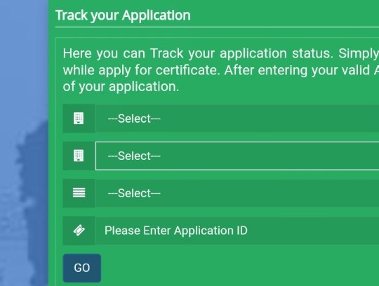 track your application - please enter application id