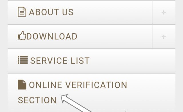 online verification section 