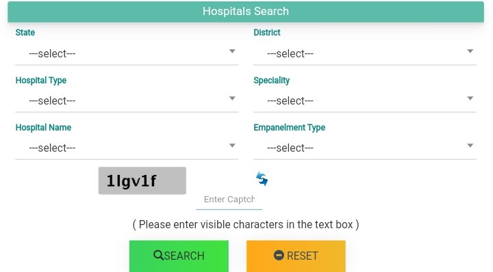 hospitals search 