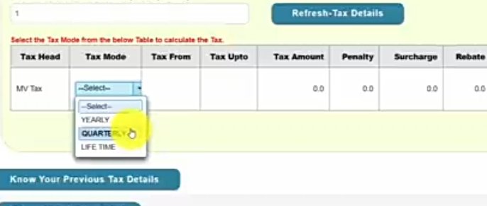 refresh tax details