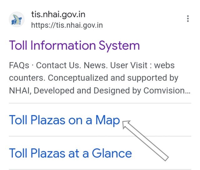 toll plaza on a map