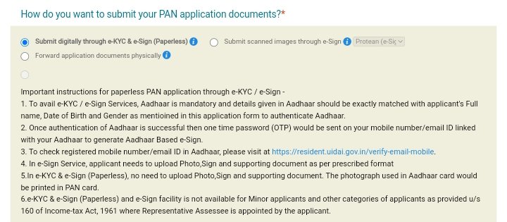 how do you want to submit your pan application documents