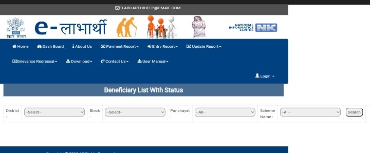 beneficiary list with status 