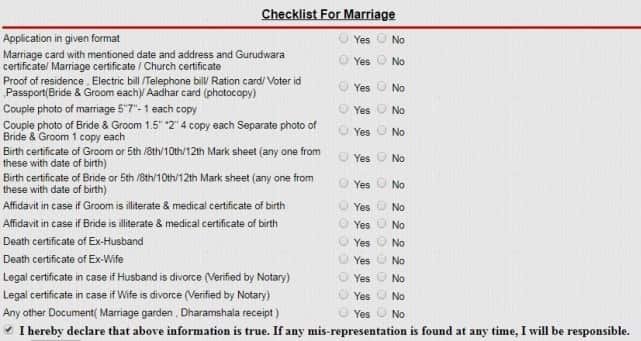 checklist for marriage