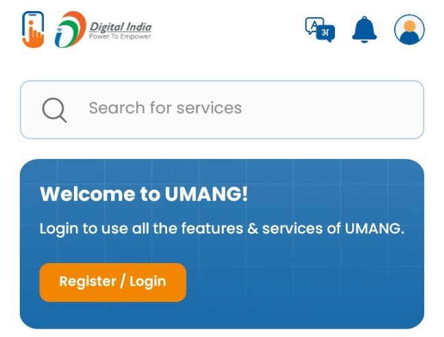 welcome to umang- register/login