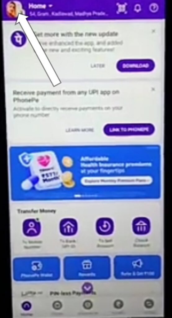 phonePe app profile icon 