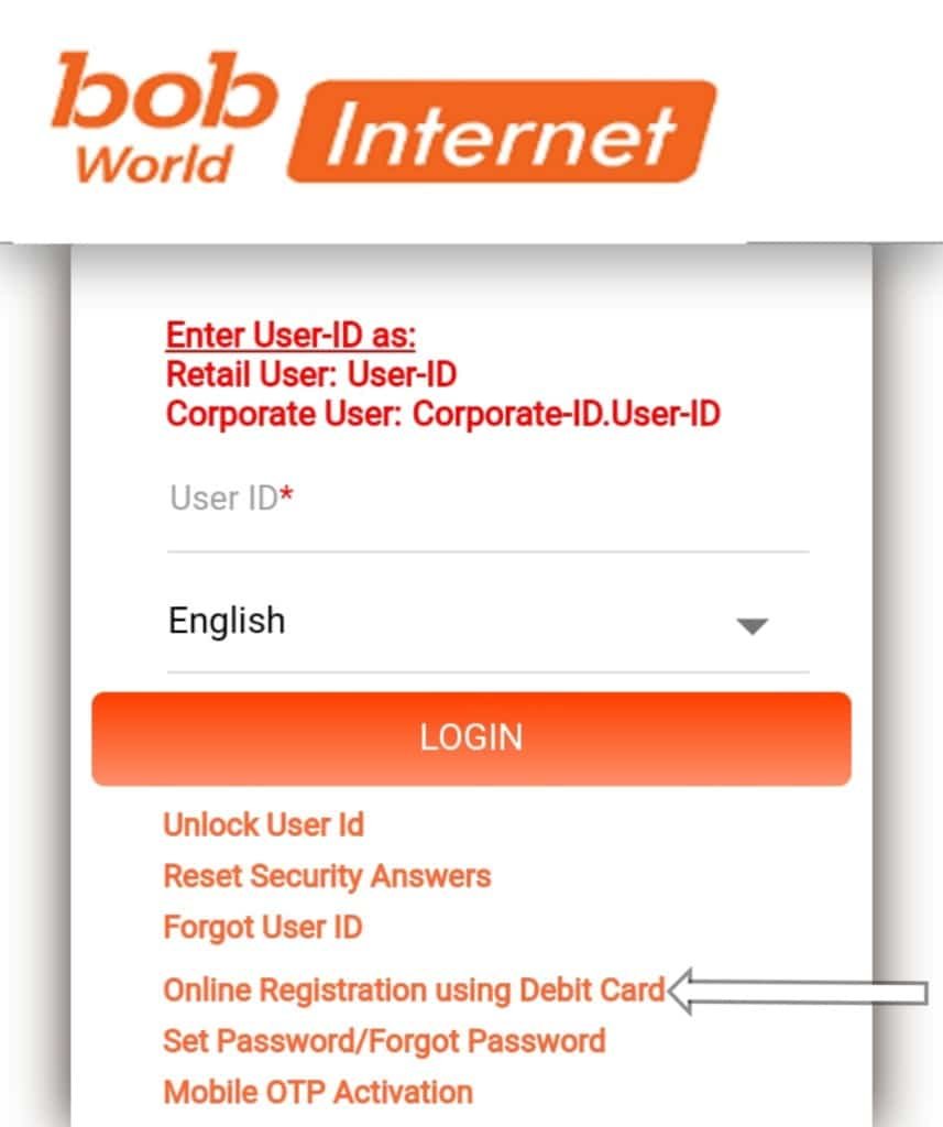 bob user id enter and selelect language and press login button