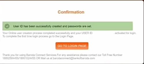 user id has been successfully created and passwords are set