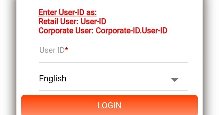 bob user id enter and language select and press button login 