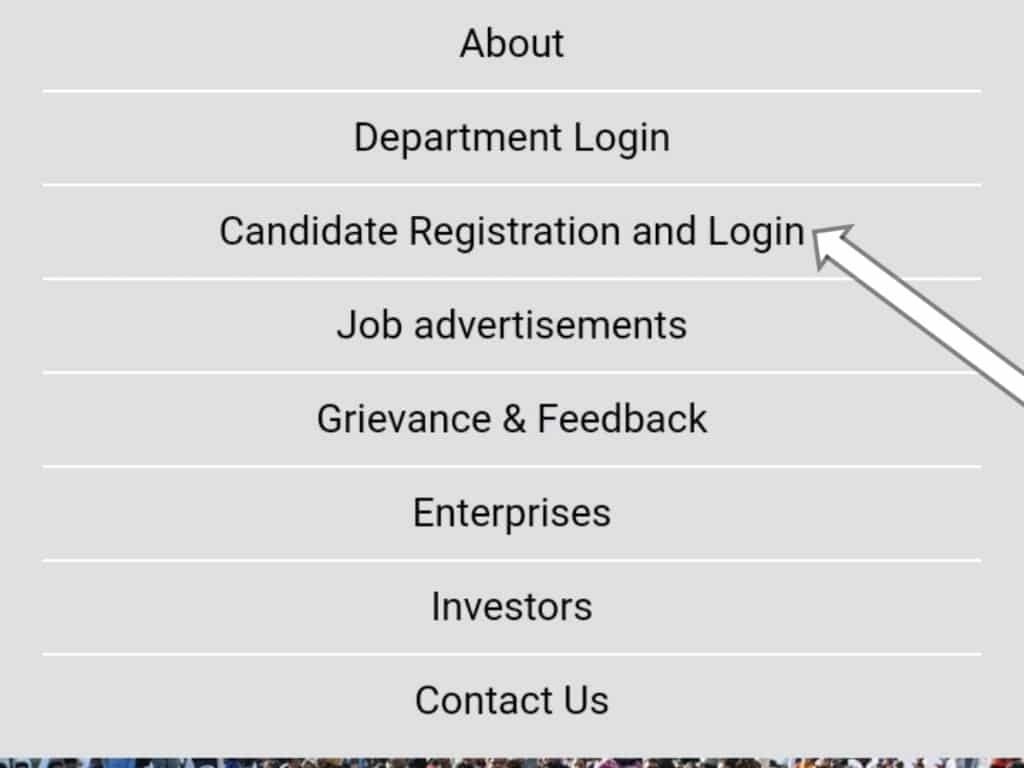 Candidate Registration and Login 