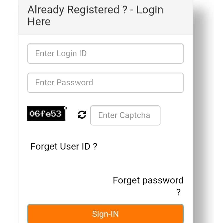 mksy- login here, enter login id, enter password, enter captcha, sign in 