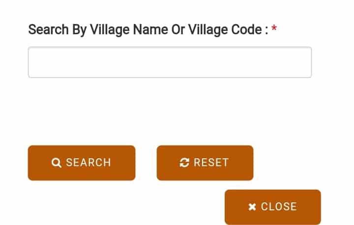 search by village name or village code